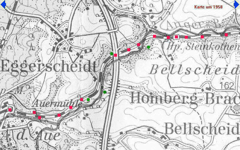 Teilkarte2 Ratingen Papiermhlenweg bis Steinkothen